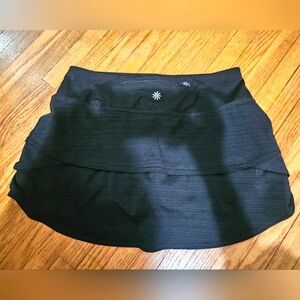 Athleta Black Women's Layered Skirt With Shorts Size S Running Skort